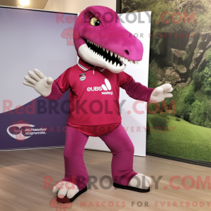 Magenta Allosaurus maskot...