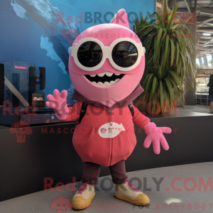 Rosa Barracuda Maskottchen...