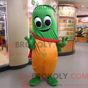 Orange Green Bean mascot...