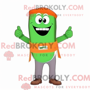 Orange Green Bean maskot...