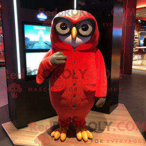 Red Owl maskot kostume...