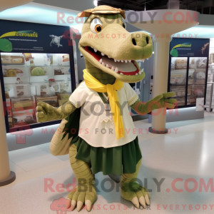 Tan Crocodile mascot...