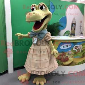 Tan Crocodile mascot...