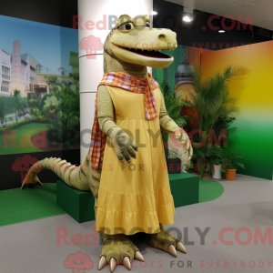 Tan Crocodile mascot...