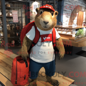 Capybara-Maskottchen-Kostüm...