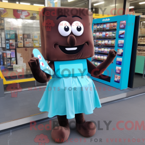 Cyan Chocolate Bar maskot...