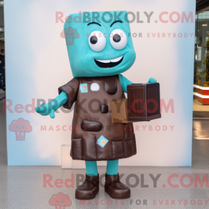 Cyan Chocolate Bar mascot...