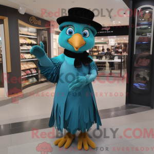 Turquoise Blackbird mascot...