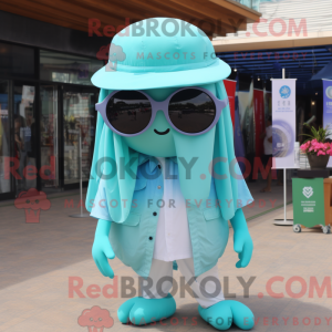 Cyan Jellyfish mascot...