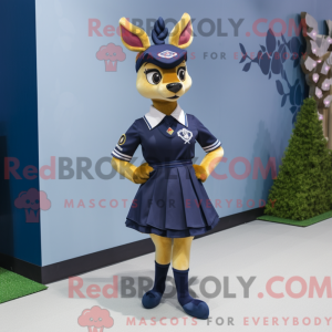 Navy Deer mascot costume...