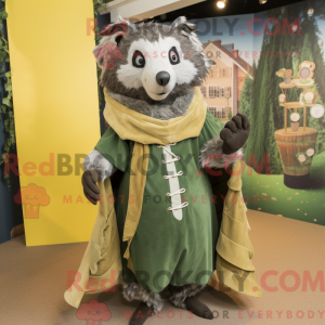 Olive Badger mascot costume...