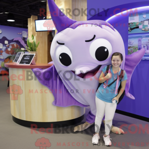 Lavender Manta Ray mascot...