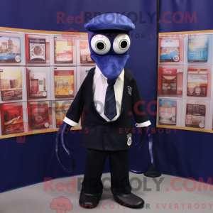 Navy Squid maskot kostume...