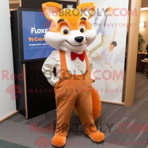 Orange Fox maskot kostume...