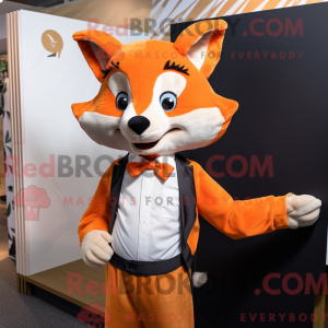 Orange Fox mascot costume...