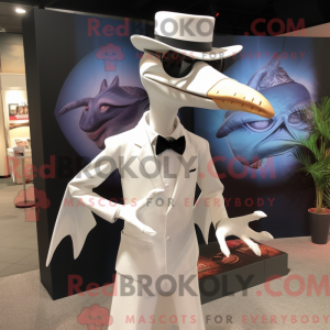 Hvid Pterodactyl maskot...