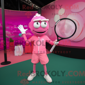 Roze tennisracket...