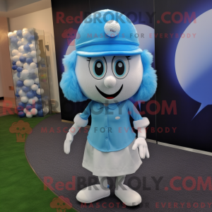 Sky Blue Golf Ball maskot...