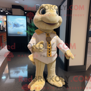 Cream Turtle maskot kostume...