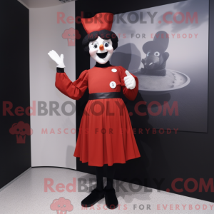 Red Mime-maskotdraktfigur...