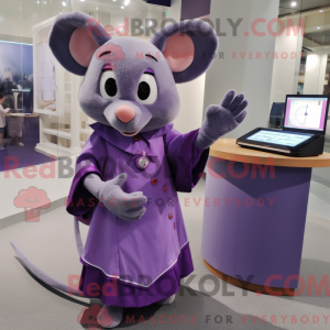 Purple Mouse mascot costume...