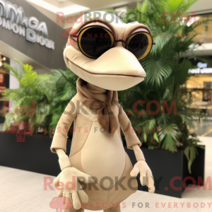 Beige Dimorphodon maskot...