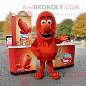 Red Currywurst mascot...