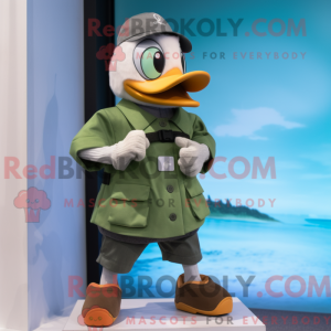 Olive Duck-mascottekostuum...