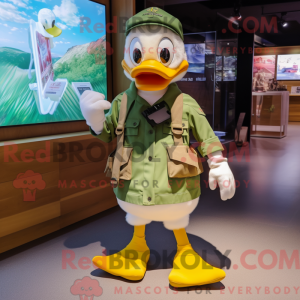 Olive Duck maskot kostume...