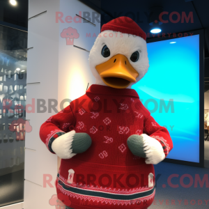 Red Geese mascot costume...