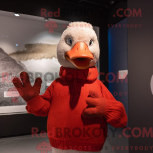Red Geese mascot costume...