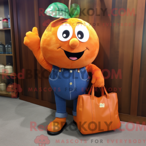 Orange Apple maskot kostume...