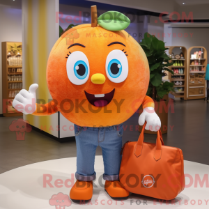 Orange Apple maskot kostume...