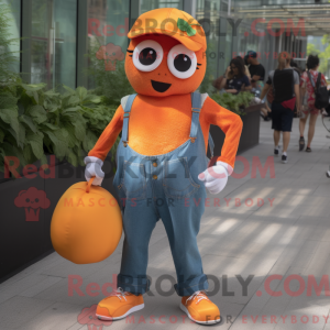 Orange Apple maskot kostume...