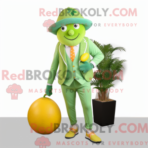 Grøn Grapefrugt maskot...
