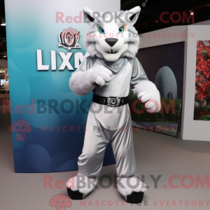 Silver Lynx mascot costume...