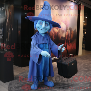 Máscara de rosto azul...