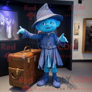Blue Witch mascot costume...