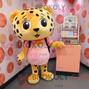 Peach Leopard mascot...