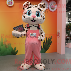 Peach Leopard mascot...