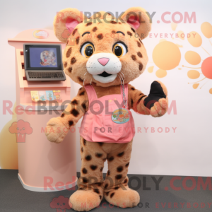 Peach Leopard mascot...