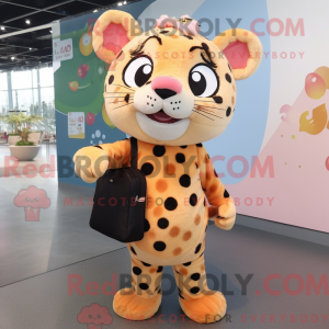 Peach Leopard mascot...