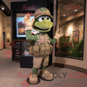 Tan Green Beret mascot...