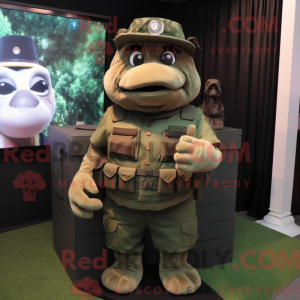 Tan Green Beret mascot...