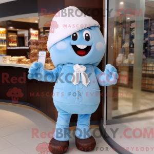 Sky Blue Chocolates mascot...