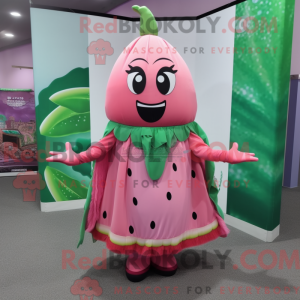 Pink vandmelon maskot...