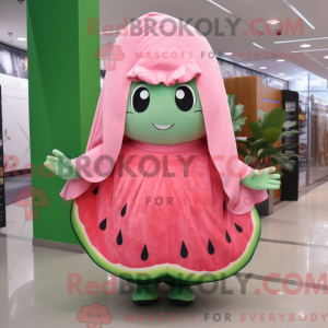 Pink vandmelon maskot...