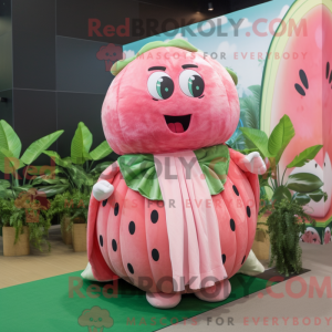 Pink vandmelon maskot...