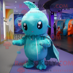 Cyan Narwhal máscara...