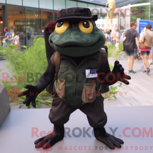 Black Frog-mascottekostuum...